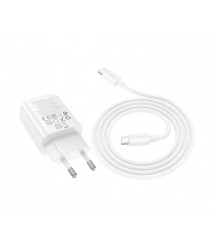 Набір СЗУ HOCO N61 + Type-C - Type-C кабель, 1xUSB+1xUSB-C, PD20W+QC3.0, кабель 1м, White, Box