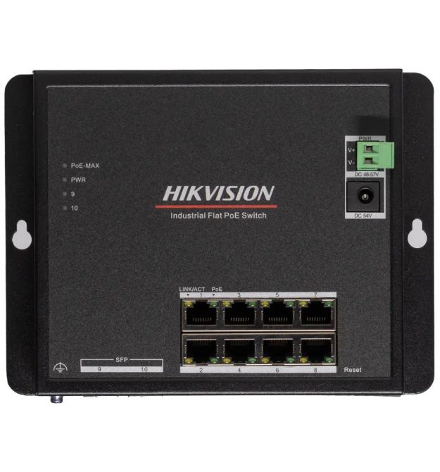 Коммутатор 8 портов управляемый Hikvision DS-3T1510P-SI-FLT/No Power unit (без блока питания)