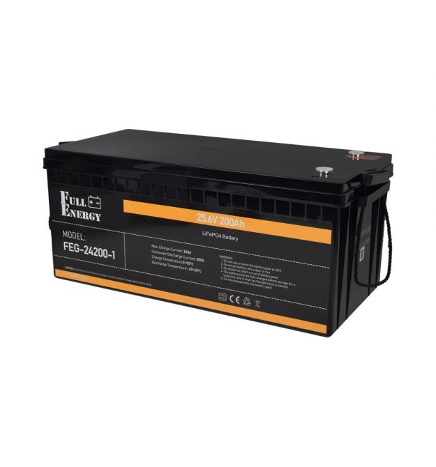 Акумулятор LiFePO4 Full Energy FEG-24200-1 25.6V 200Ah (5120Wh) з Bluetooth для інвертора, ДБЖ та сонячних систем