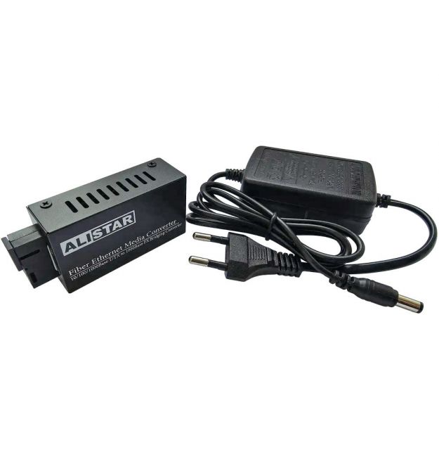 Медіаконвертер mini 10-100-1000BASE-T 1000BASE-LX 1SM WDM SC 20KM TX1310-RX1550nm Alistar