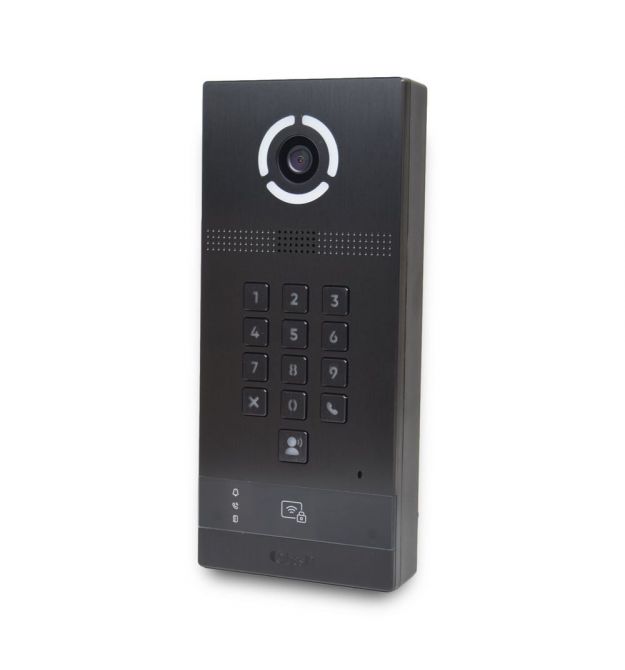 Багатоабонентська IP-виклична панель Bas-IP AV-09KFBI (black) зі зчитувачем UKEY та розпізнаванням облич для IP-домофонів