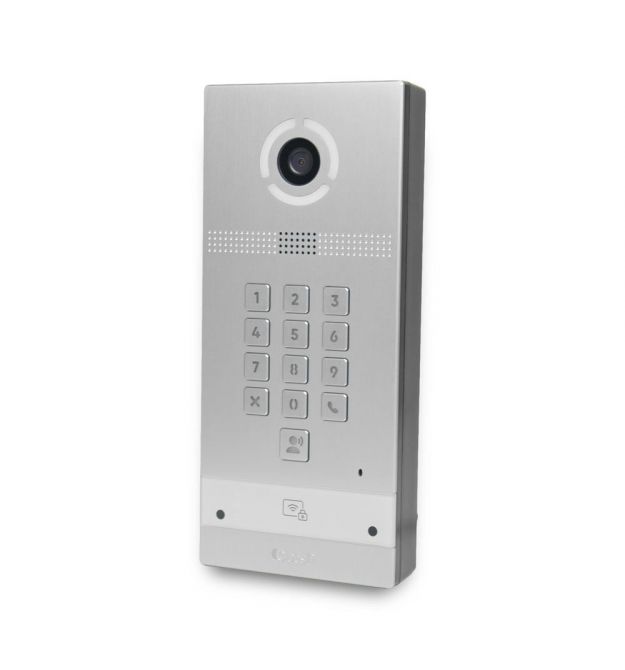 Багатоабонентська IP-виклична панель Bas-IP AV-09KFBI (silver) зі зчитувачем UKEY та розпізнаванням облич для IP-домофонів
