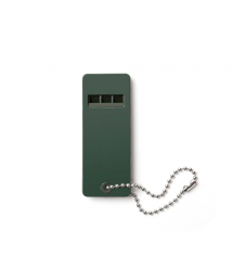 Свисток аварійний тричастотний з ланцюжком WS-3, 70х27х7 мм, Dark Green