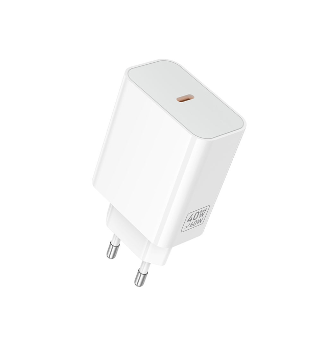 СЗУ 110-240V HOCO C162A 1xUSB-C, PD40W, White, Blister