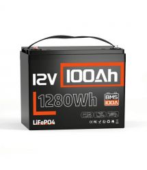 Акумулятор LiFePO4 HS12V100AH10 12.8В 100А·год з Bluetooth
