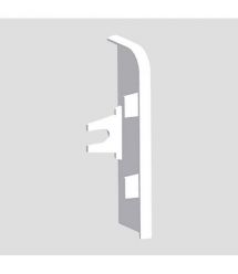 Заглушка правостороння для LP 80x25 Серія LP (плінтусні) ПВХ