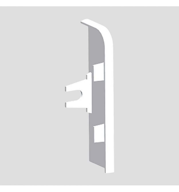 Заглушка правостороння для LP 80x25 Серія LP (плінтусні) ПВХ