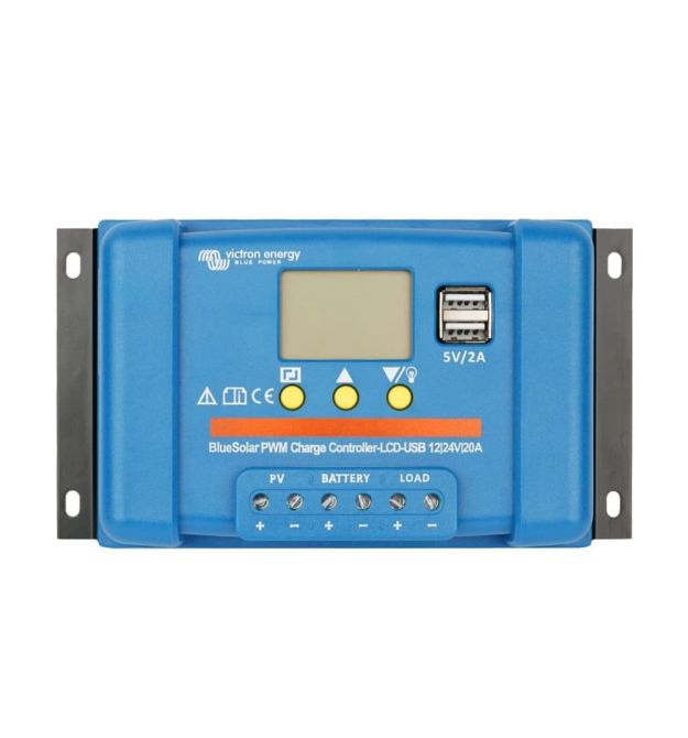 PWM-контролер заряду сонячних панелей Victron Energy BlueSolar PWM-LCD&USB 12-24V-20A