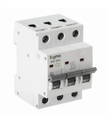 Автоматичний вимикач 3-полюсний Sigma 6кА, 3P, 63А "С" (6SM363C)