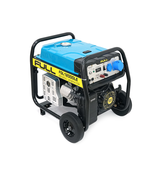 Бензиновий генератор FULL FGL 12000LE, 1-фазний 230 В, 50 Гц, 12 кВА - 9,0 кВт, бак 28 л, витрата 3 л - год, ручний - стартер (б