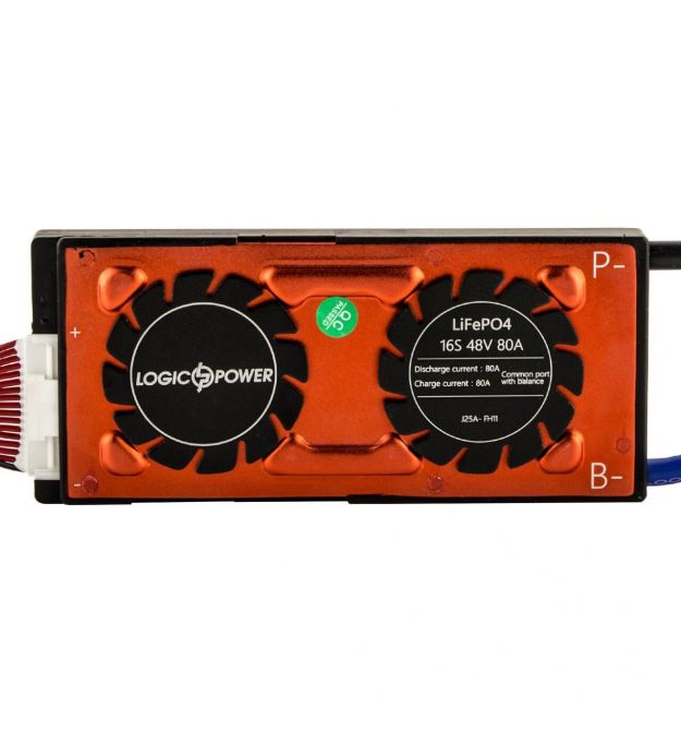 BMS плата LiFePO4 48V 16S 80A симметрия