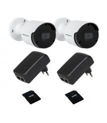 Комплект системы видеонаблюдения с функцией распознавания лиц на 2 камеры GV-812