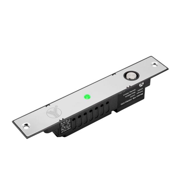 Ригельний замок Yli Electronic YB-100N(LED)-2P врізний з LED індикацією для системи контролю доступу