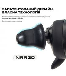 Активні захисні навушники (беруші) Earmor M20T PRO Black з Bluetooth 5.4
