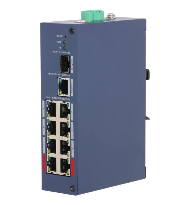 Коммутатор 10 портов управляемый Dahua DH-CHS4110-8ET-110 PoE