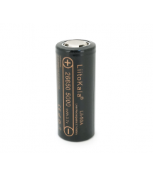 Акумулятор 26650 Li-Ion LiitoKala Lii-50A-JT, 5000mAh (5100-5200mAh), 15A, 3.7V (2.75-4.2V), Black, 2 шт в упаковці, ціна за 1 ш