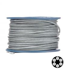 Трос в ПВХ оболочке APRO 4 мм (3+1) DIN 3055 (6х7 + FC) 200 м