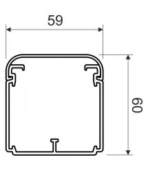 Кабельний канал білого кольору 60х60мм Серія EKЕ ПВХ
