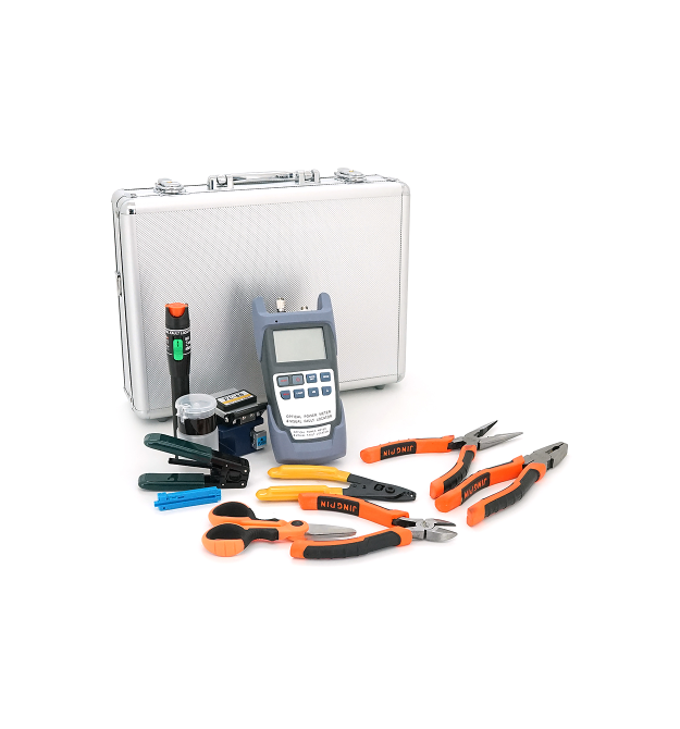 Набір інструментів і тестерів для роботи з оптичним кабелем RAYSHINE 15 в 1 Metall Case