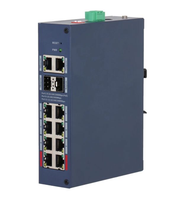 Коммутатор 12 портов управляемый Dahua DH-CHS4212-8GT-110 PoE