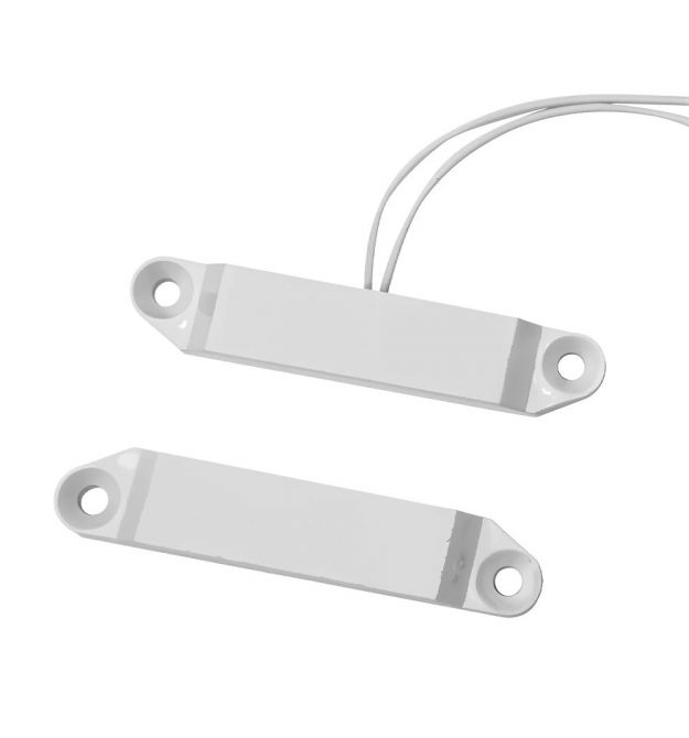 Датчик відчинення магнітоконтактний накладний Електрон ЕСМК-4 білий на пластикові-дерев’яні поверхні