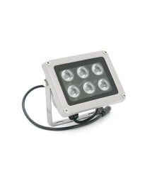 ІЧ-прожектор 6012HW. 12V, 24W, 6LED, IP66, 850Нм, кут огляду 120 , дальність до 50м.