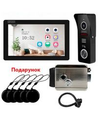 Комплект контроля доступа с электромеханическим замком и домофоном диагональю 7" SEVEN KD-7829