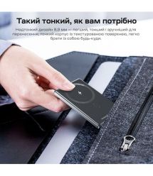 Повербанк 5000mAh Choetech B738 Black QC3.0 PD3.0 бездротова магнітна зарядка