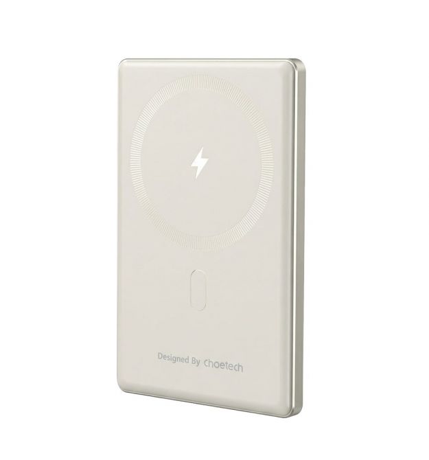 Повербанк 5000mAh Choetech B738 White QC3.0 PD3.0 бездротова магнітна зарядка