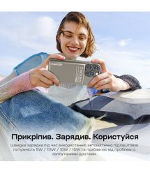 Повербанк 5000mAh Choetech B738 White QC3.0 PD3.0 бездротова магнітна зарядка