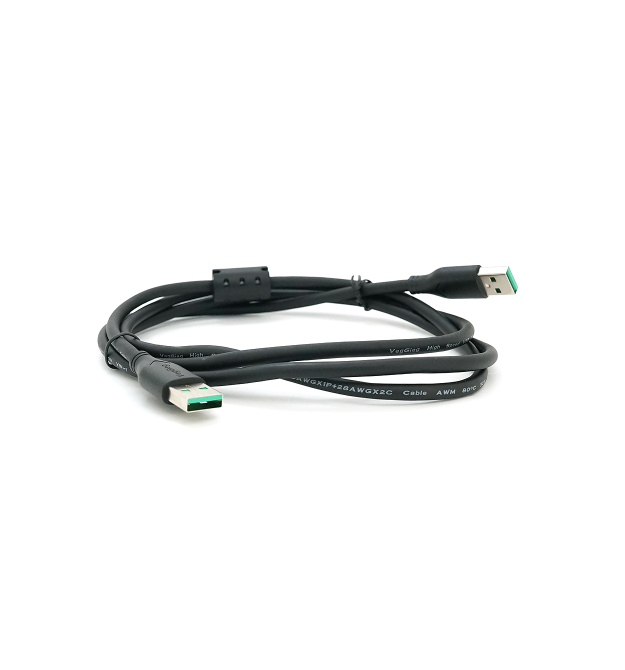 Кабель VEGGIEG UA-1.5, USB 2.0 AM - AM, 1.5m, 1 ферит, Black