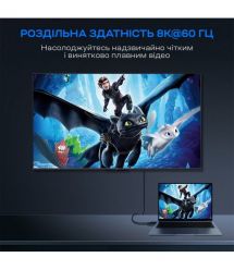 Кабель Choetech XCP-1801 Black USB-C to DisplayPort 8K@60Hz 1.8m