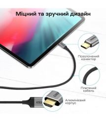 Кабель Choetech CH0021 Black USB-C to HDMI 4K@60Hz 1.8m