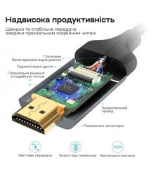 Кабель Choetech CH0021 Black USB-C to HDMI 4K@60Hz 1.8m