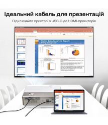 Кабель Choetech CH0021 Black USB-C to HDMI 4K@60Hz 1.8m