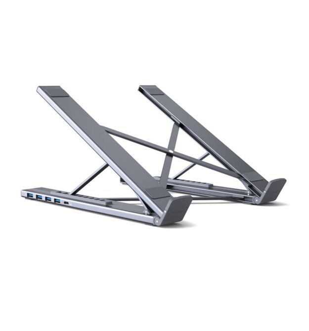 USB-C хаб-підставка 7-в-1 Choetech M57 HDMI 4K@30Hz, 2 USB 3.0, USB-C Data, USB-C PD 100W, SD-card, TF-card