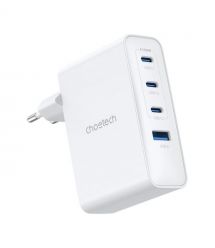 Мережевий зарядний пристрій Choetech PD9002 PD100W GAN USB-A+3xUSB-C White
