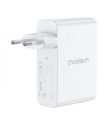 Мережевий зарядний пристрій Choetech PD9002 PD100W GAN USB-A+3xUSB-C White