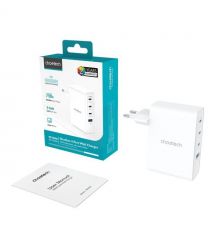 Мережевий зарядний пристрій Choetech PD9002 PD100W GAN USB-A+3xUSB-C White