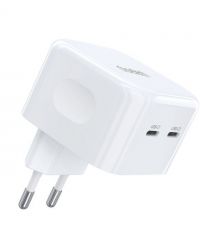 Мережевий зарядний пристрій Choetech Q5008 PD35W 2xUSB-C White