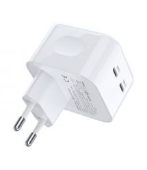 Мережевий зарядний пристрій Choetech Q5008 PD35W 2xUSB-C White