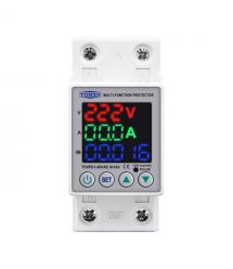 Реле напруги та струму на DIN-рейку TOMZN TOVPD1-63VAE colorful 63A, моніторинг енергоспоживання