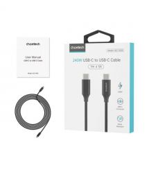 Кабель Choetech XCC-1035 Black USB-C to USB-C PD3.1 240W 1m