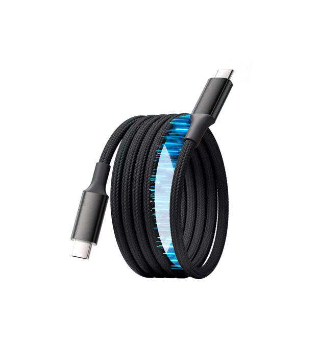 Кабель Type-C to Type-C (male to male), Підтримка SCP, QC3.0, PD до 60Вт, 480Mbps, довжина 2.0м, обплетення, Black, Box