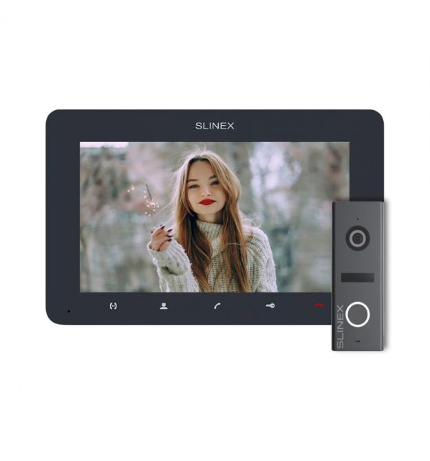 Комплект видеодомофона Slinex SM-07 Graphite + ML-17HD Graphite