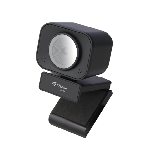 Вебкамера із мікрофоном Kisonli D4, 2K 30fps, пласт. корпус, Black, BOX
