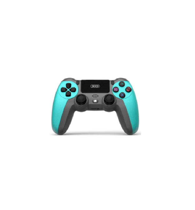 Геймпад бездротової XO GP6 B для PS4 Bluetooth - Wired, 17 кнопок, (Grey - Green), 3.7V, 600mAh, 200g. Green, Box