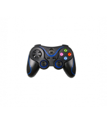 Геймпад бездротової XO GP6 A для PS4 Bluetooth - Wired, 17 кнопок, (Black - Red), 3.7V, 600mAh, 200g. black+blue. Box