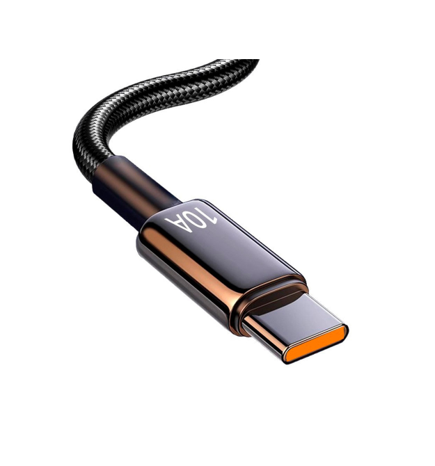 Кабель Type-C для Type-C (male to male), 10A, Підтримка SCP, QC3.0, PD до 240Вт, 480Mbps, довжина 3.0м, обплетення, Black, Box