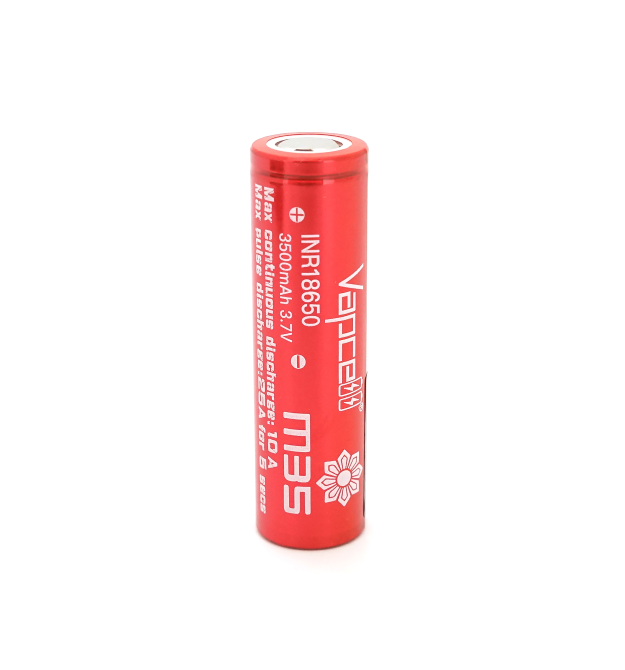 Акумулятор 18650 Li-Ion Vapcell INR18650 M35, 3500mah, 10A, 4.2 - 3.6 - 2.5V